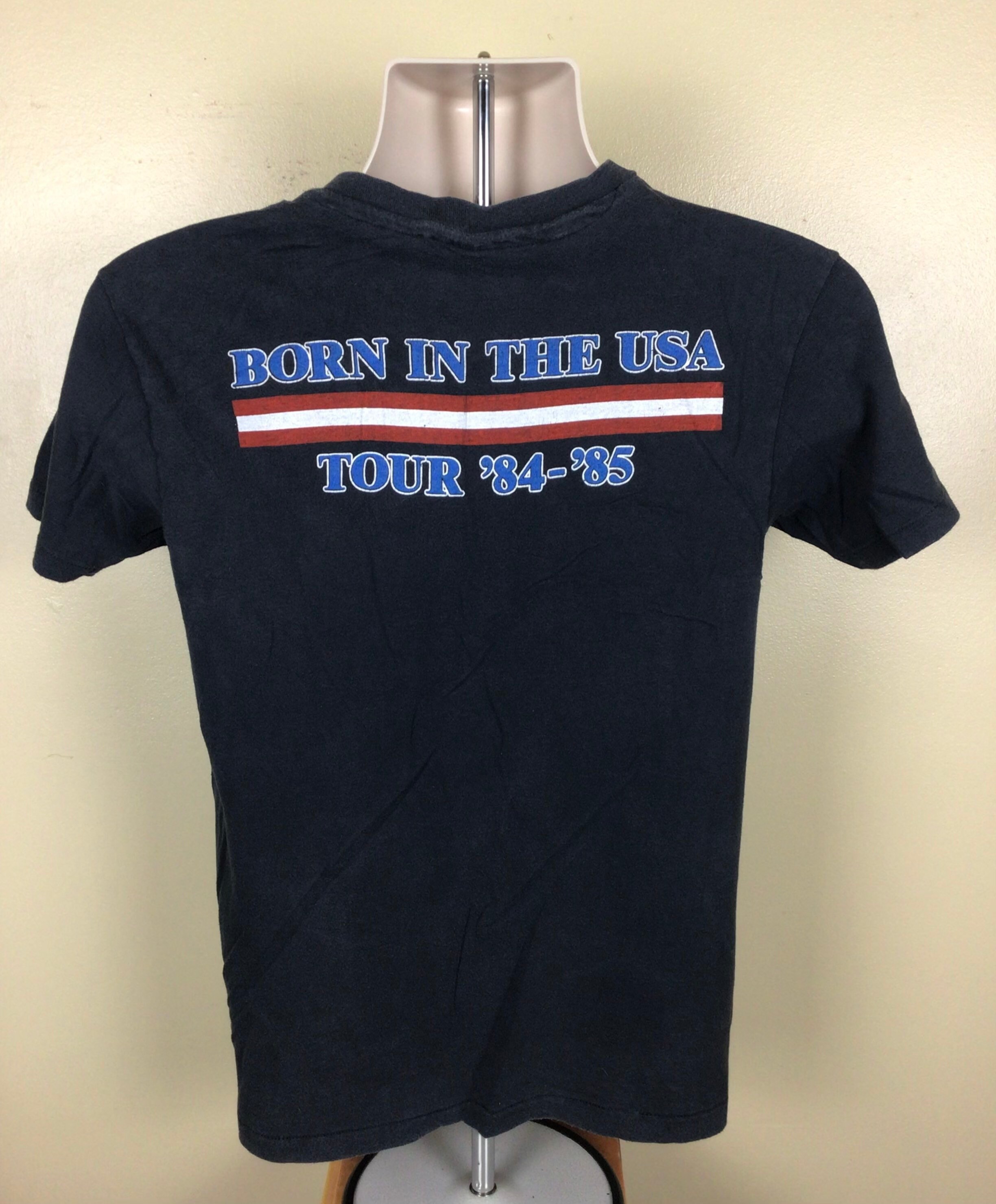 Vtg 1984 Bruce Springsteen Born in the USA Concert T-shirt Black S