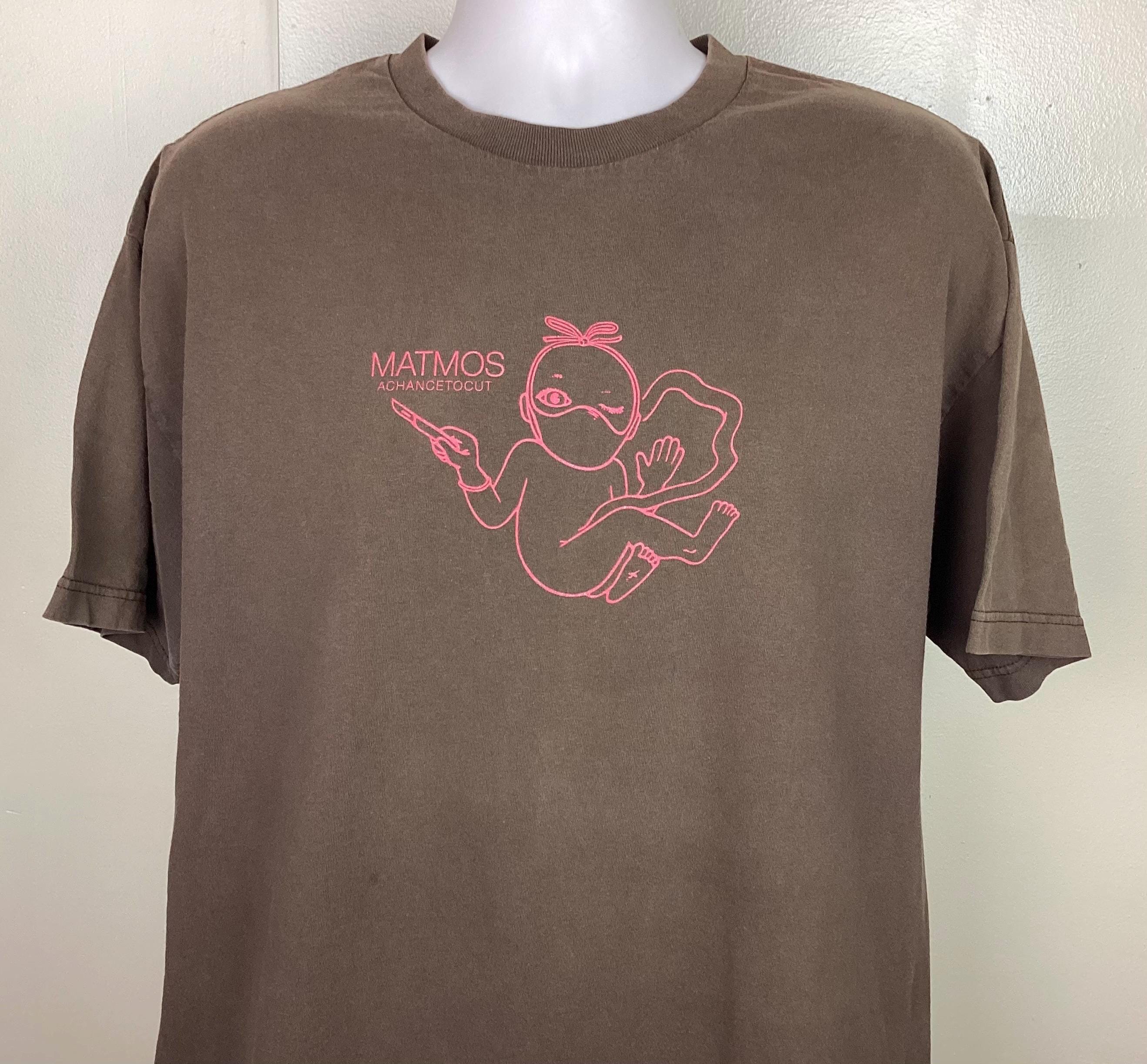 Vtg 2001 Matmos A Chance to Cut T-shirt Brown XL Y2K IDM
