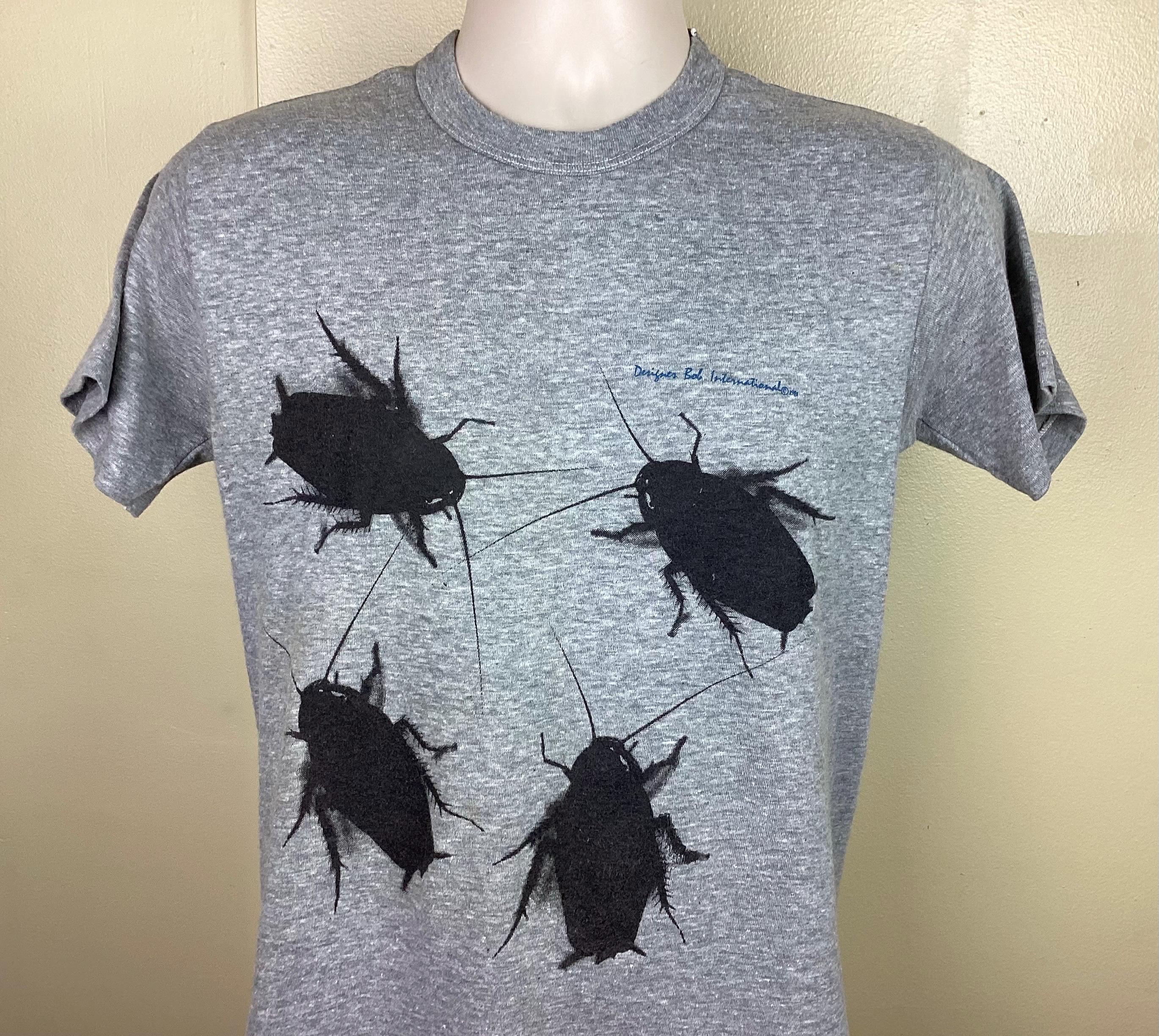 Vtg 1981 Cockroaches Double Sided T-shirt Heather Gray M 80s Hanes 