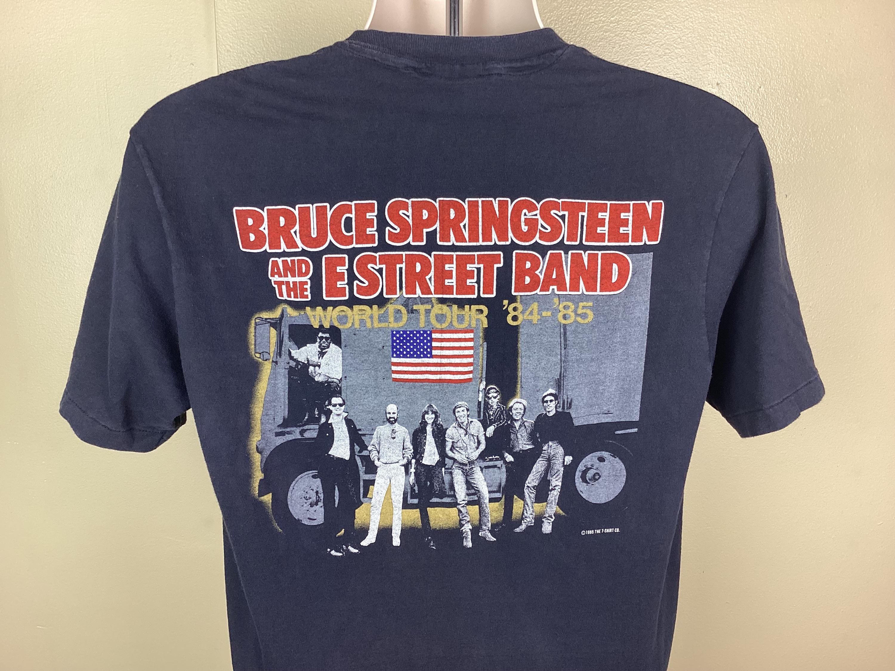 Vtg 1985 Bruce Springsteen Concert T-shirt Black M/L 80s E Street