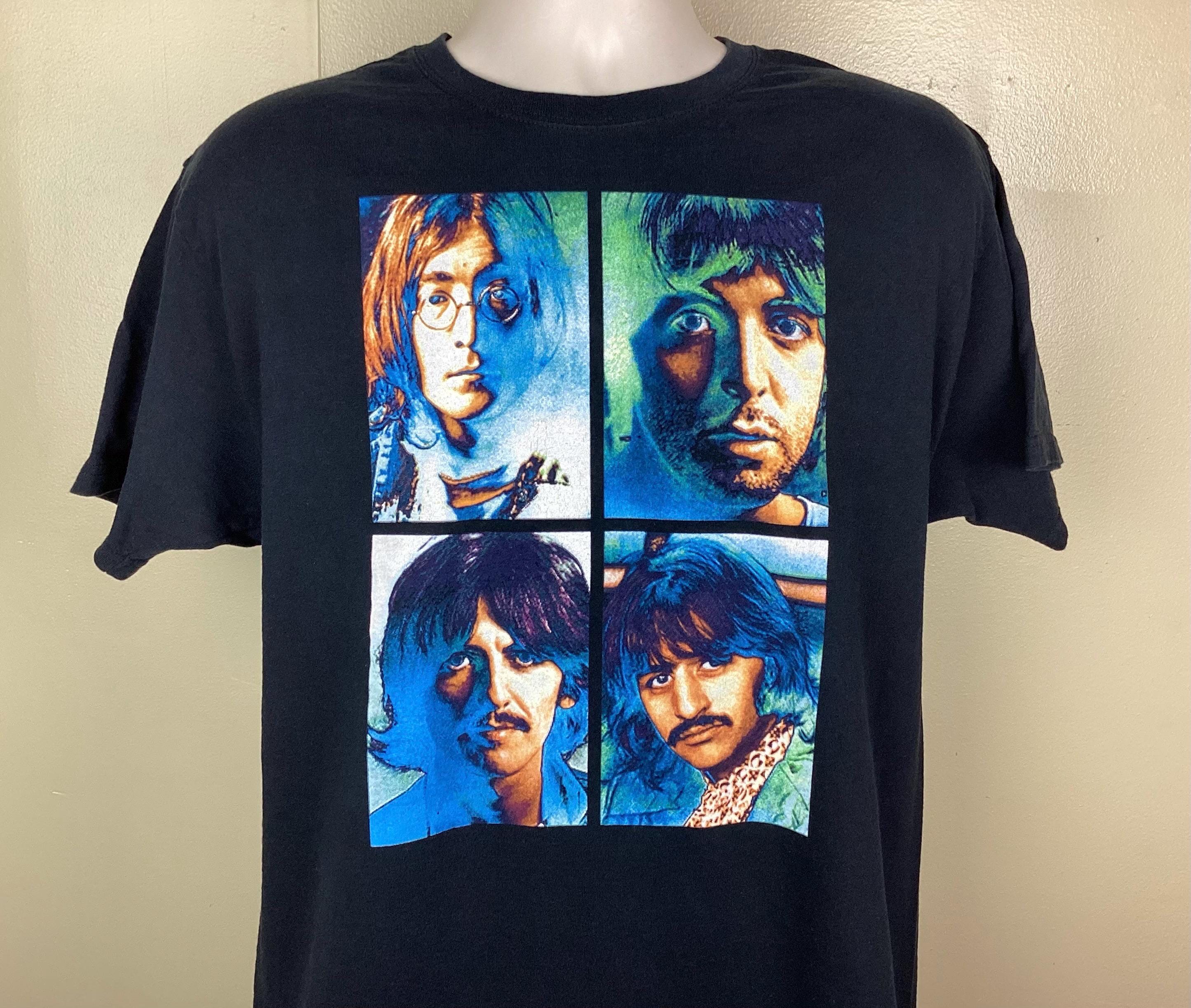 Vintage 2005 The Beatles T-Shirt Schwarz M/L Y2K Classic Rock Band