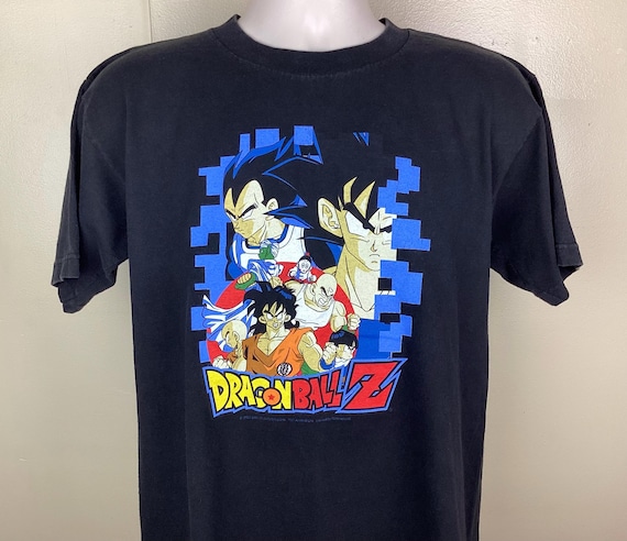 Vintage 2000 Dragon Ball Z T-shirt Black Youth XL Adult M Y2K
