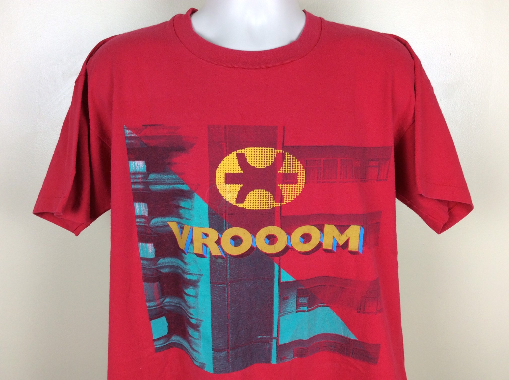 Vtg 1995 King Crimson Vrooom Thrak Tour Concert T-Shirt Red XL