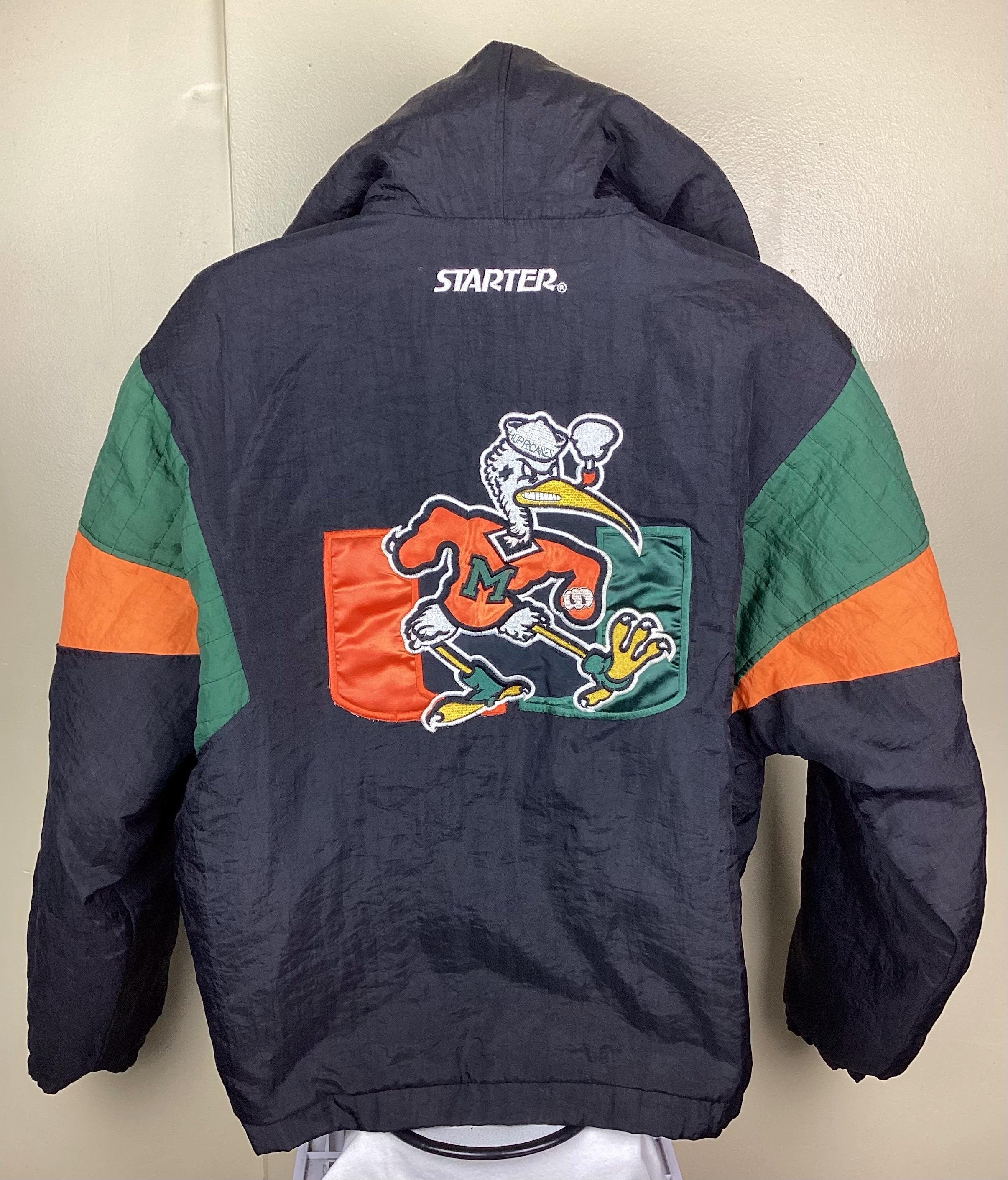 Vintage 90s Miami Hurricanes Starter Jacket University of Miami 