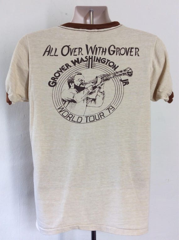 Vtg 1979 Grover Washington Concert T-Shirt Brown M