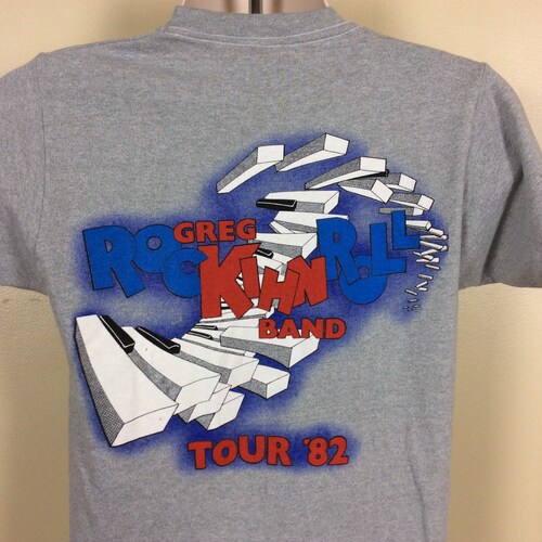 Vtg 1982 shops Greg Kihn Band Concert T-Shirt Heather Gray M/L 80s Classic Rock Screen Stars