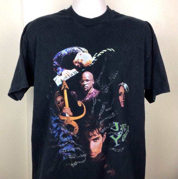 Vtg 1997 Prince Jam of the Year T-shirt Black XL 90s New Power 