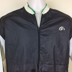 Vtg 80er Runner Up By Argo Full Zip Windbreaker Jacke Schwarz M Laufspur