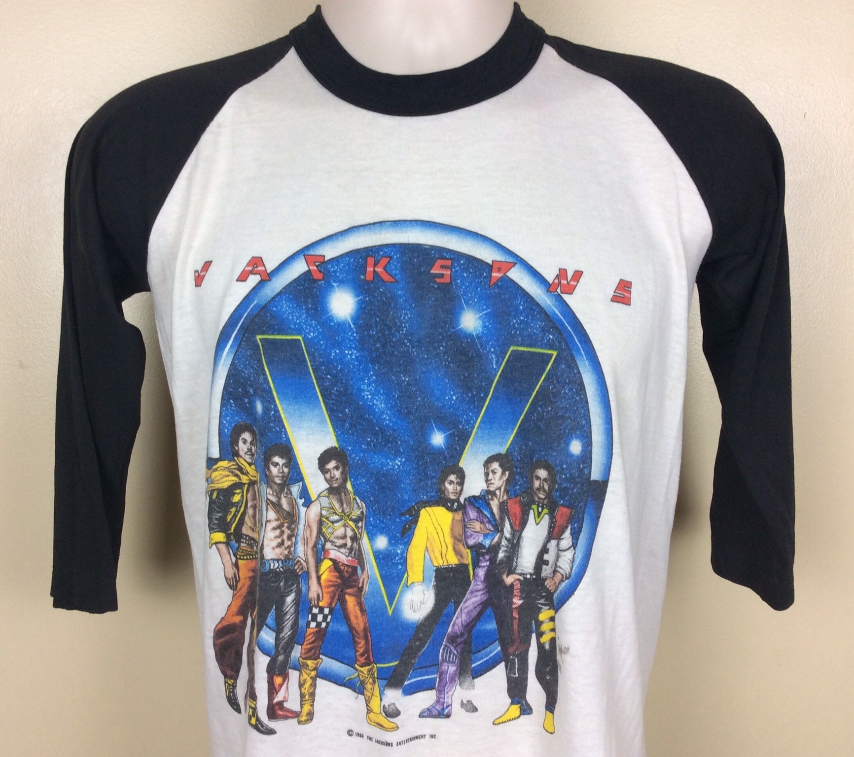 Vintage Michael Jackson Victory Concert T-Shirt Muscle Tee 1984 M