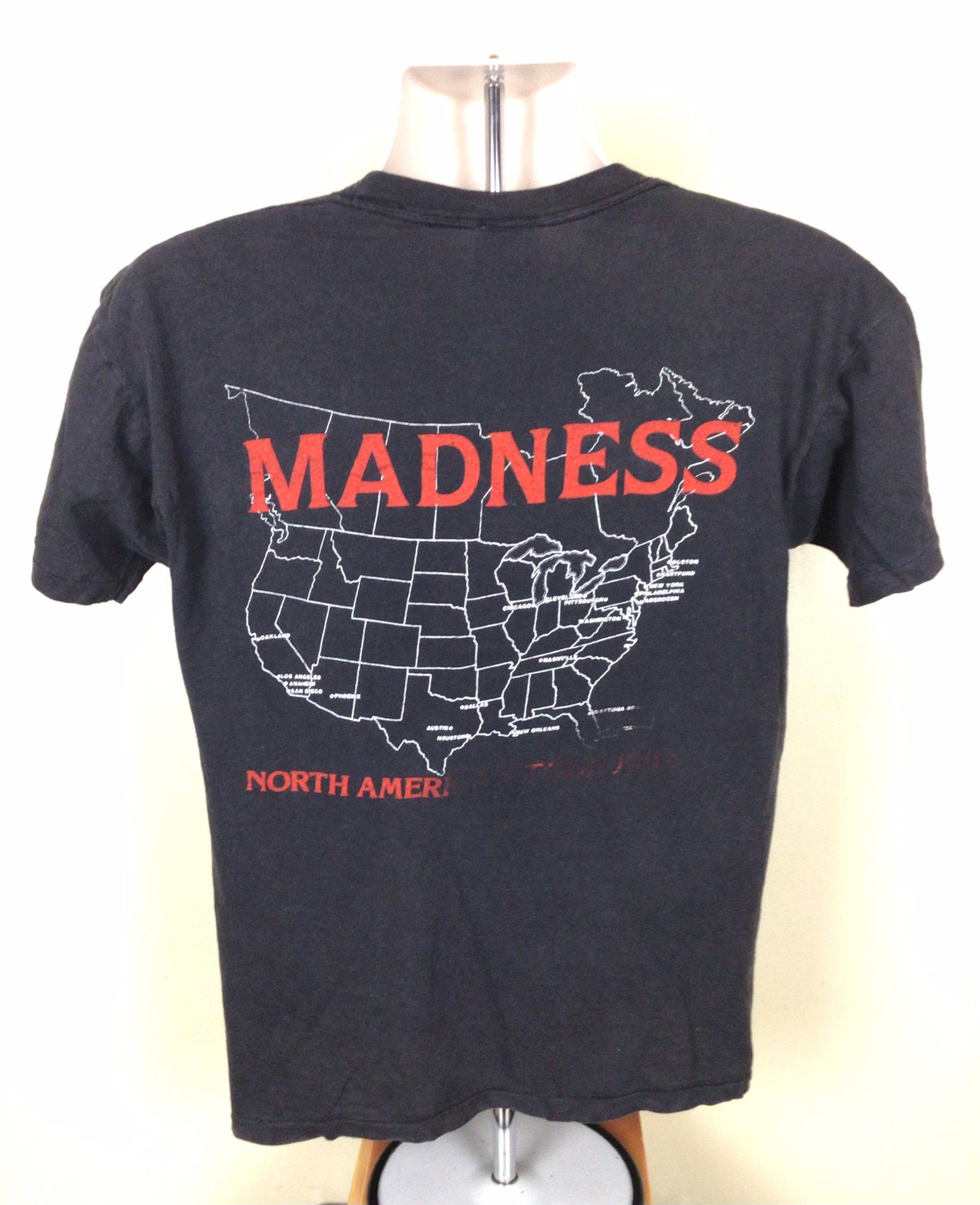 Vtg 1983 Madness Concert T-shirt Black M/L 80s Classic Ska