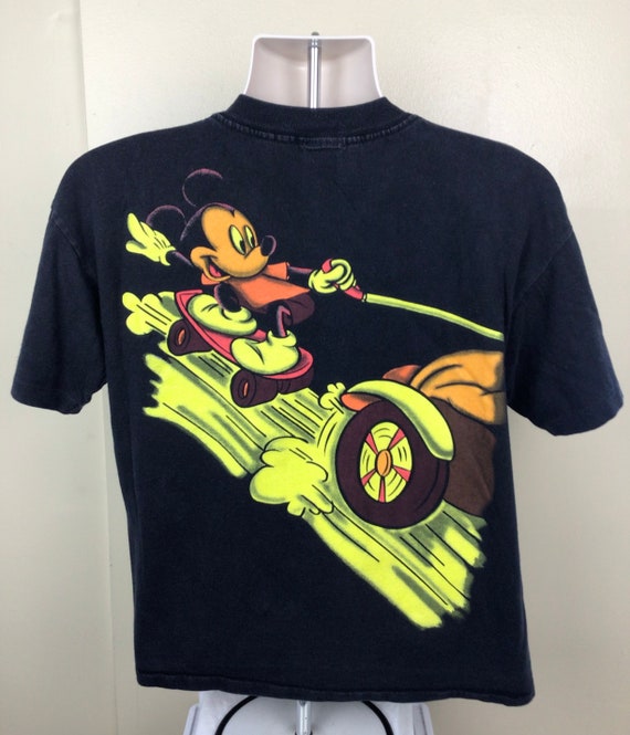Vtg 90s Disney Goofy Pluto Mickey Mouse T-Shirt B… - image 4