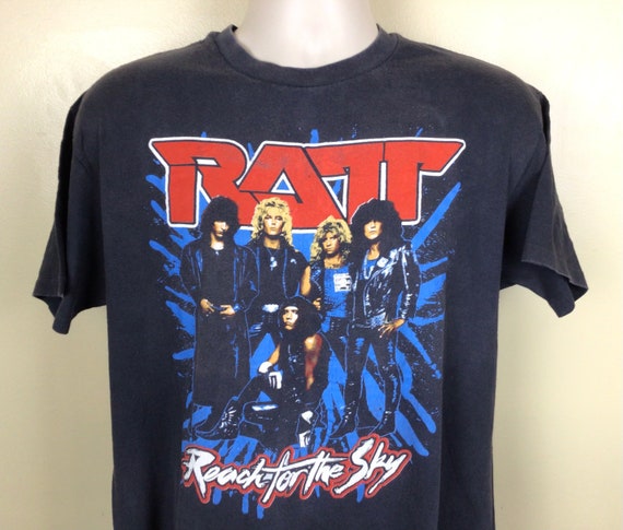 Vtg 1989 Ratt Reach for the Sky Concert T-shirt Black L/XLA 80s