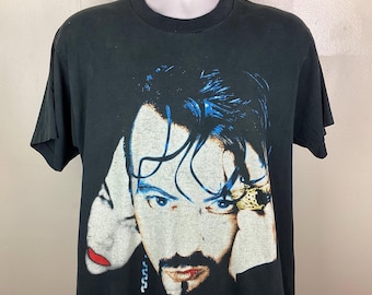 Vtg 1984 Eurythmics T-shirt Black S/M 80s New Wave Music Band