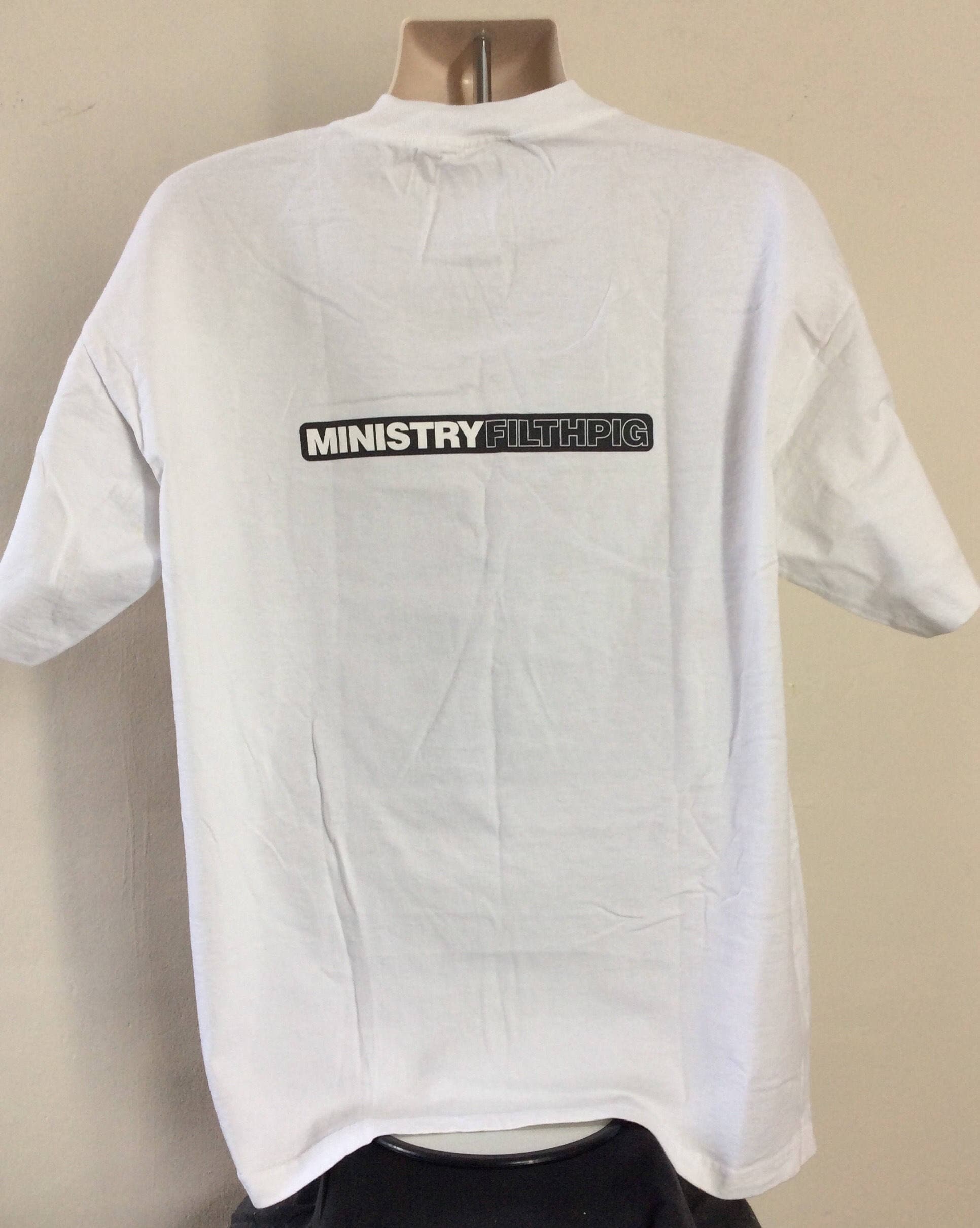 ヴィンテージ 1996 ミニストリー フィルス ピッグ Tシャツ ホワイト XL 