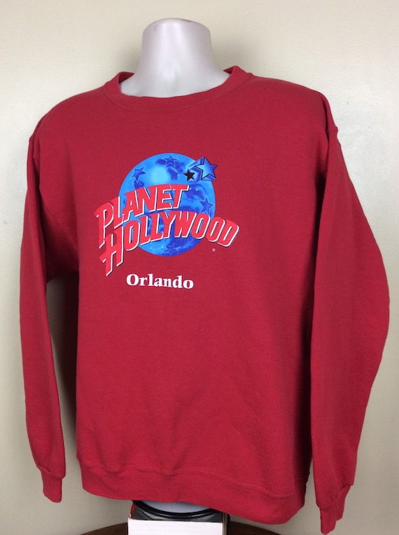 Vtg 90s Planet Hollywood Orlando Sweatshirt Red L… - image 2