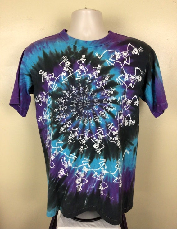 Vtg 1990 Liquid Blue Grateful Dead Dancing Skeletons T-shirt