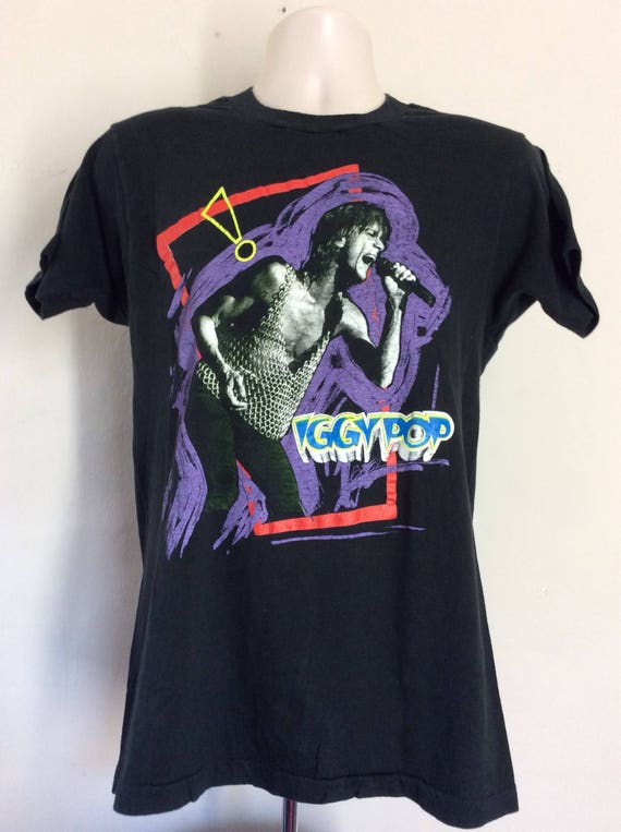 ヴィンテージ 1988 イギーポップ Tシャツ ブラック M/L 80年代 ヴィンテージ 1988 イギーポップ Tシャツ ブラック M/L 80年代