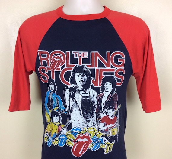 Vtg 1981 Rolling Stones Raglan Jersey Style Concert T-shirt Vtg 1981 Rolling Stones Raglan Jersey Style Concert T-shirt