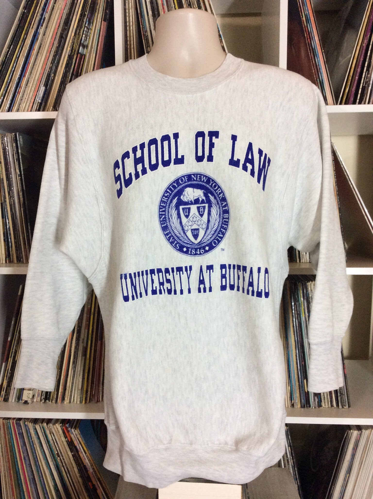 Vtg 80s 90s University at Buffalo School of Law Sweatshirt Heather