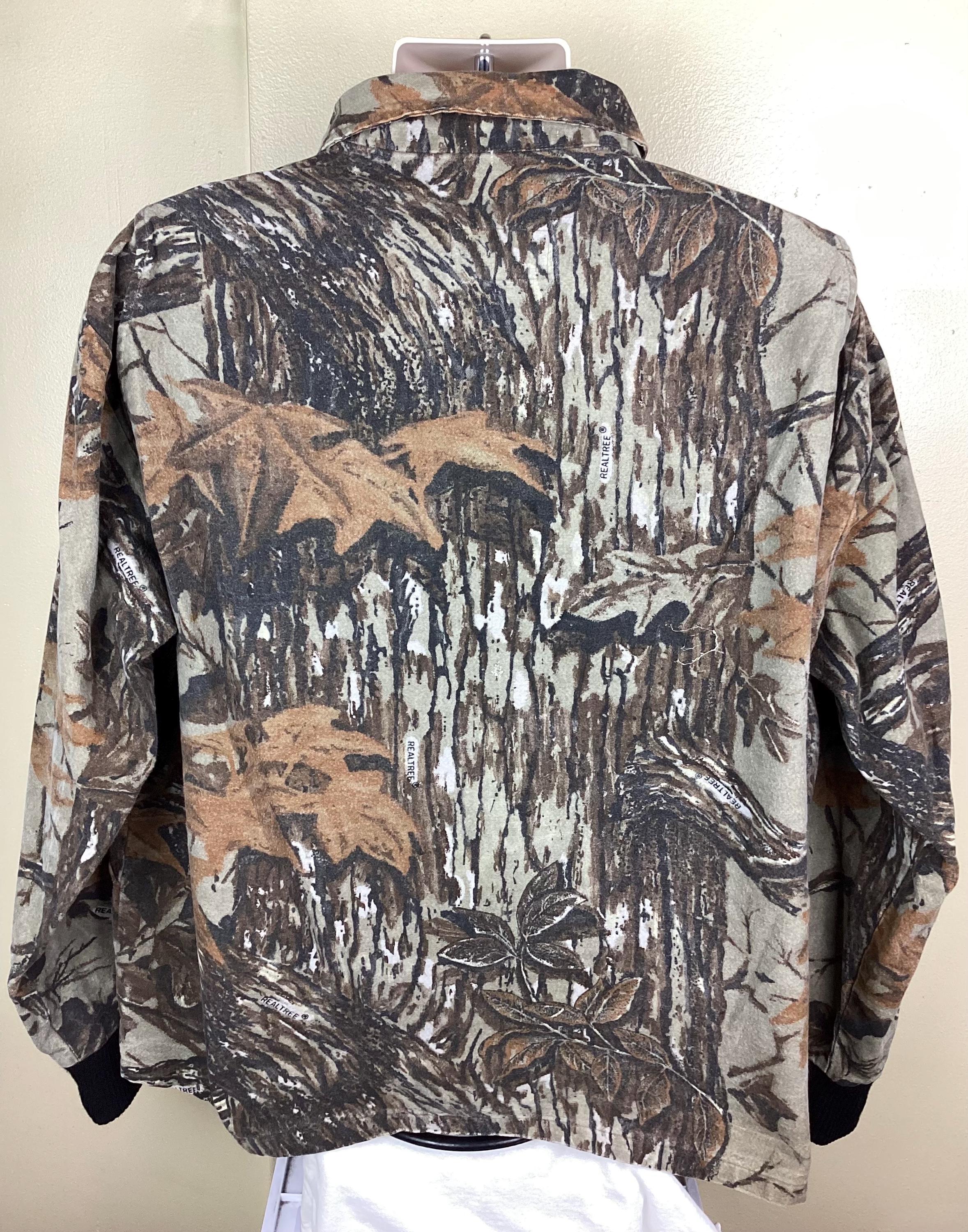 Vintage 80s 90s Redhead Realtree Camo Jacket XL 100% Cotton 