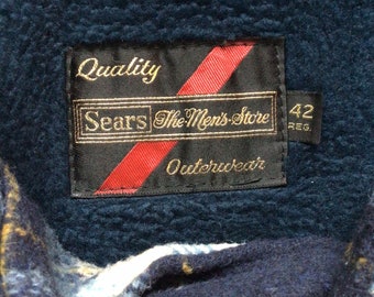 2点セット GQ1442◇Sears : 70's USA ヴィンテージ VTG SEARS LINED FLANNEL SHIRT JACKET MENS 17-17 1/2 | eBay