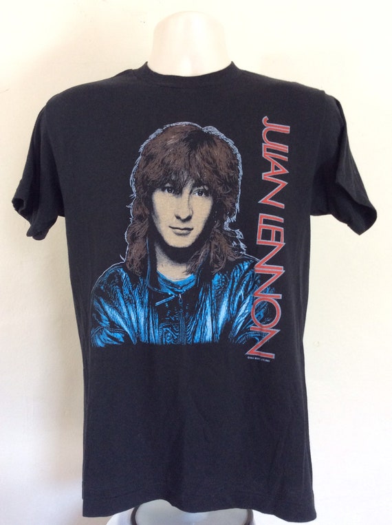 Vtg 1985 Julian Lennon Valotte Concert T-Shirt Bl… - image 2