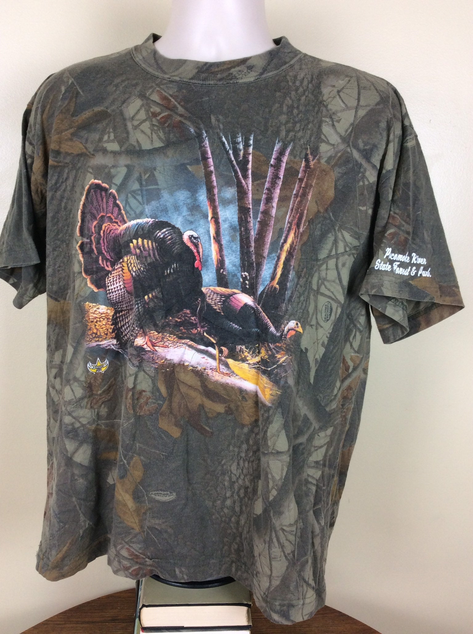 Vtg 90s Turkey Realtree Hardwoods Camo T-Shirt Green L Made In | Etsy