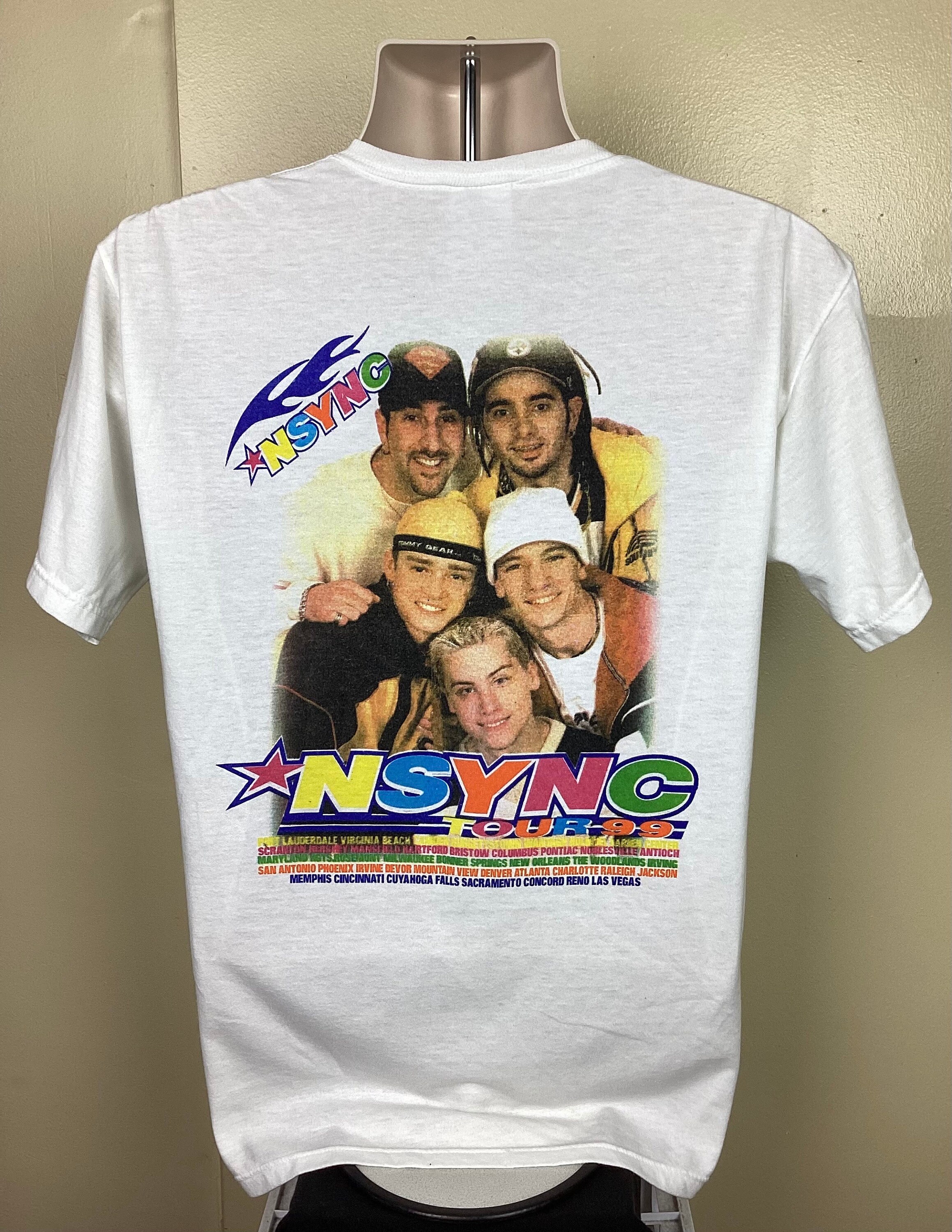 Vtg 1999 N Sync Concert T-shirt White S/m 90s Nsync Boy Band Pop