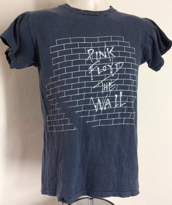 Vtg 1980 Pink Floyd The Wall Concert T-Shirt Black XS… - Gem