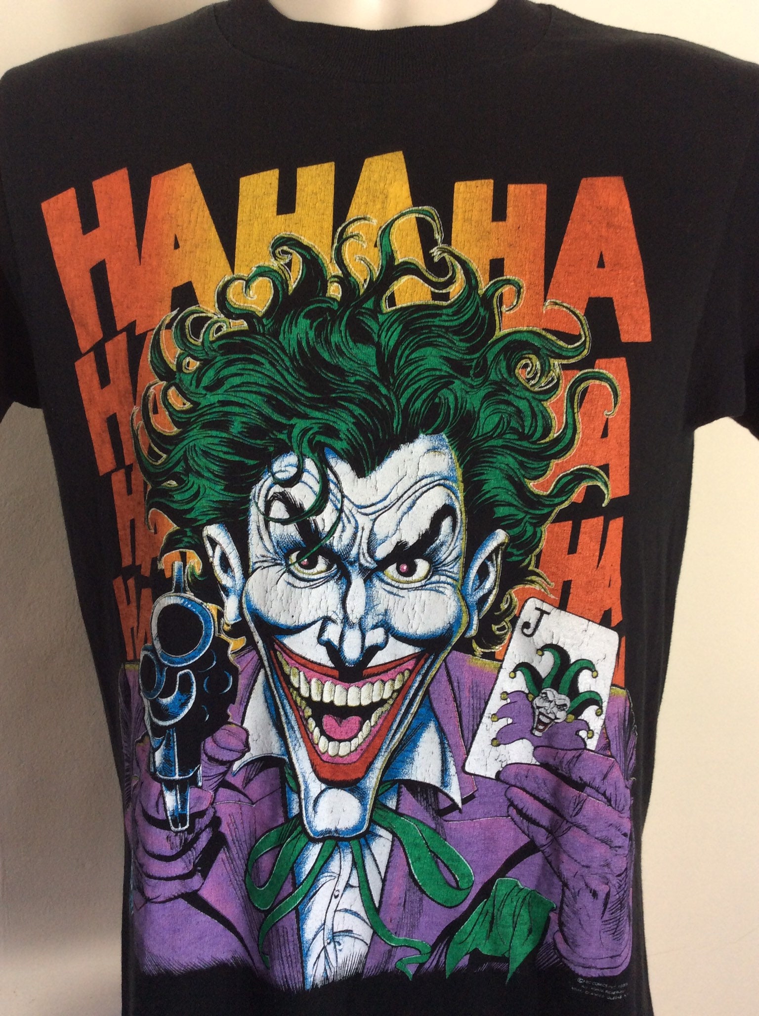 dagbog kopi fortryde Vtg 1989 the Joker T-shirt Black XS/S 80s Batman DC Comics - Etsy Israel