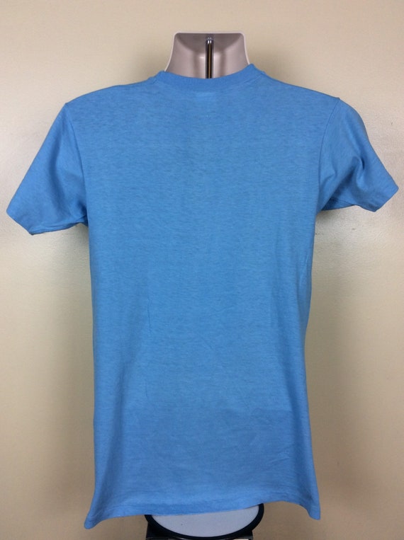 Vtg 1981 Echo And The Bunnymen T-Shirt Blue S/M 8… - image 3
