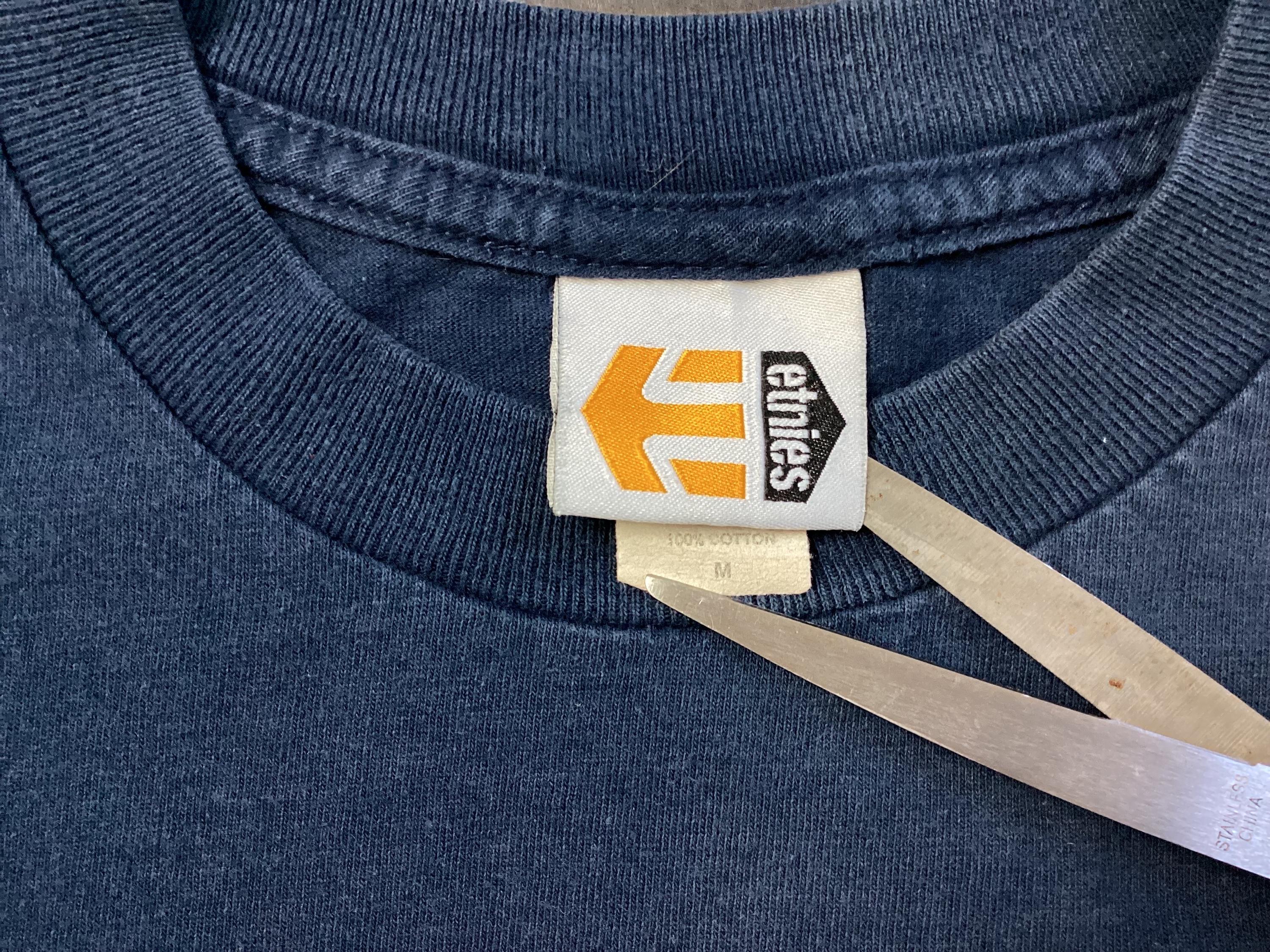 oldskate XL 90s USA製 etnies Tシャツ Navy Vintage 90s Etnies Long Sleeve T-shirt Blue M Made in USA