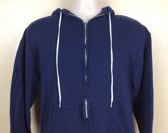 navy blue zip up sweater