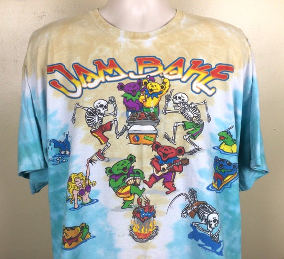 Vtg 2001 Grateful Dead Jam Bake T-shirt XXL Y2K Tie Dye Classic