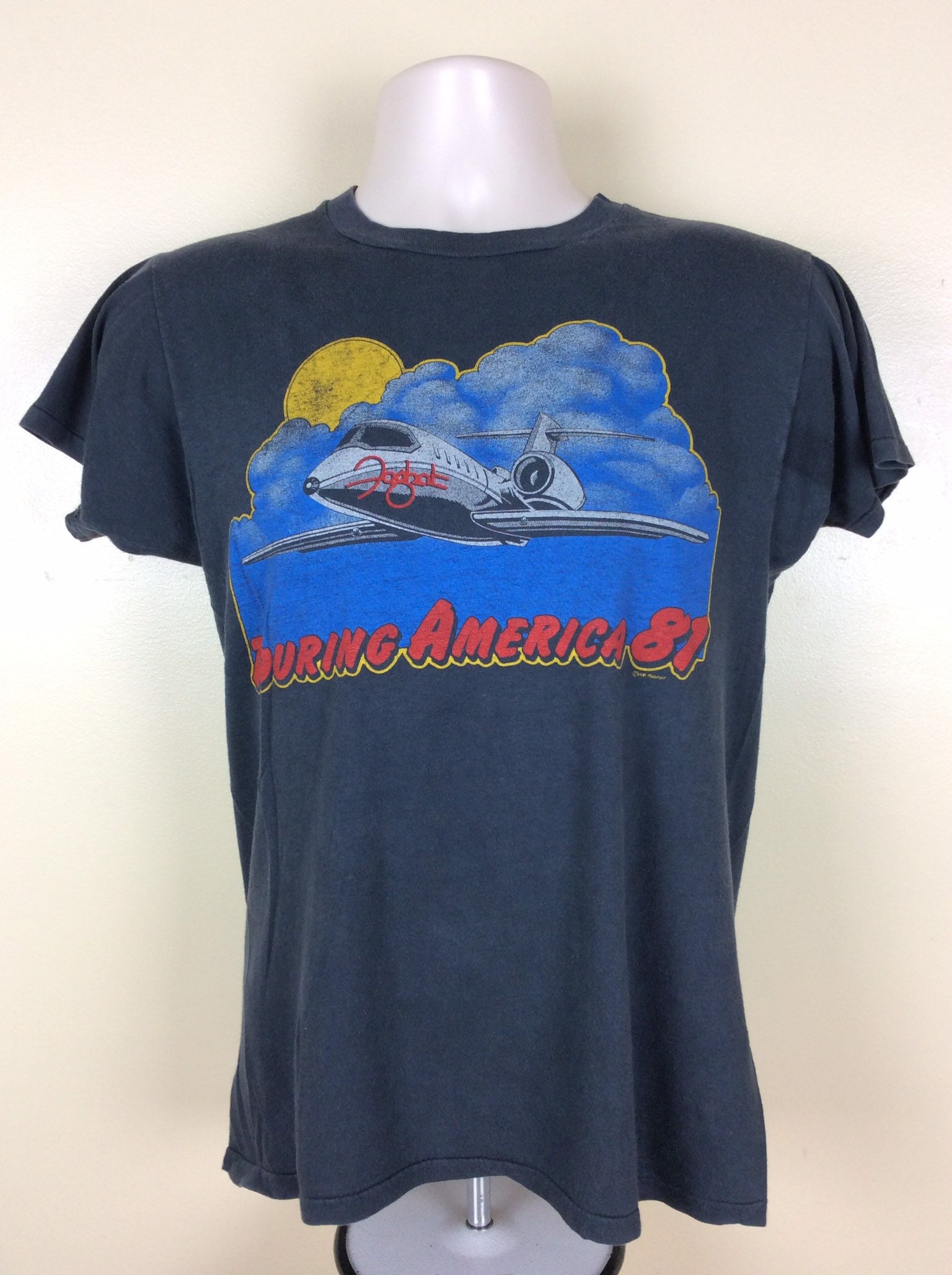 JT TAYLOR '81 コンサートTシャツ Vtg 1981 Foghat Touring America 81 Concert T-shirt S/M 80s