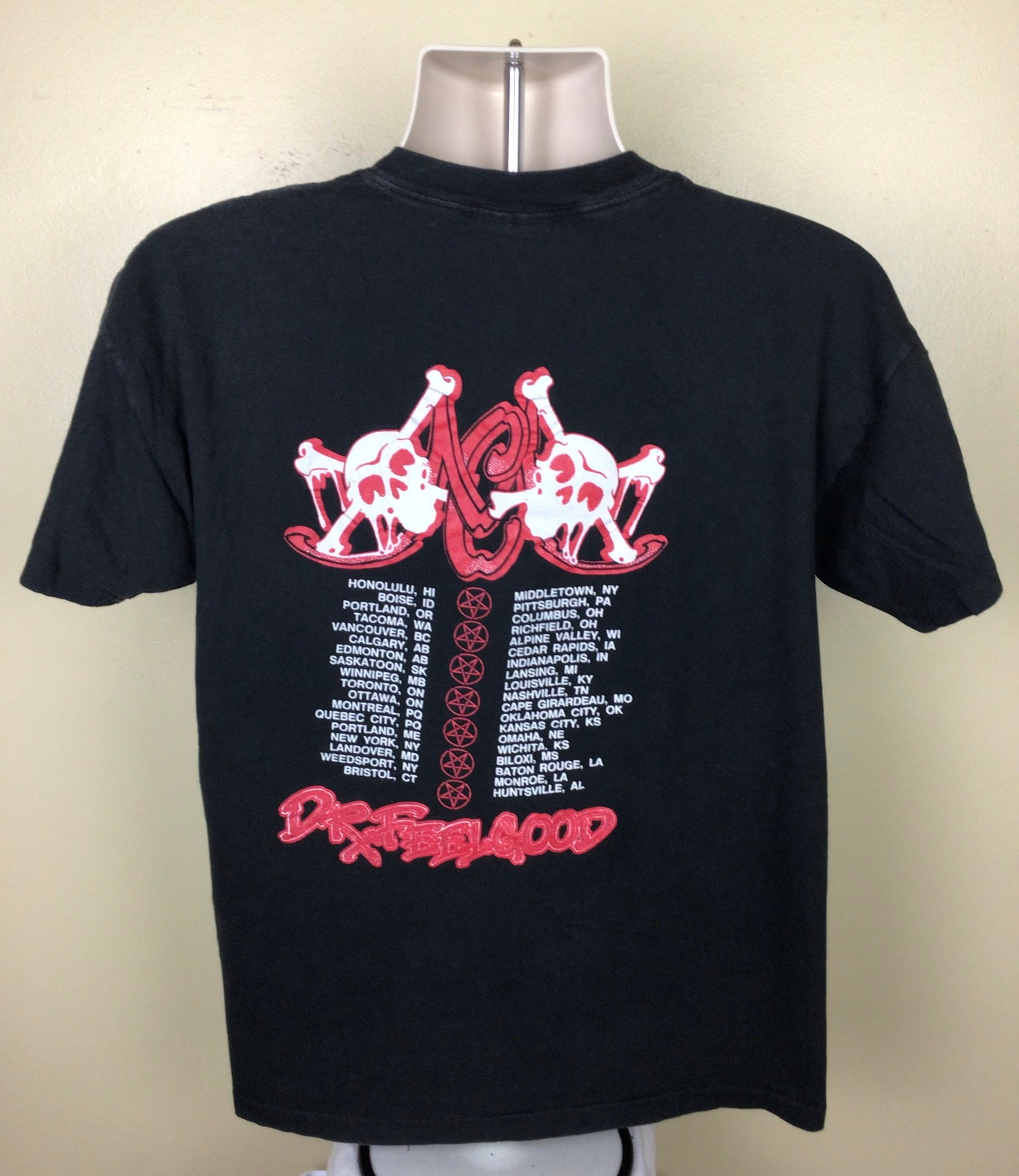 Vtg 1989 Motley Crue Dr Feelgood Concert T-shirt Black XL 80s