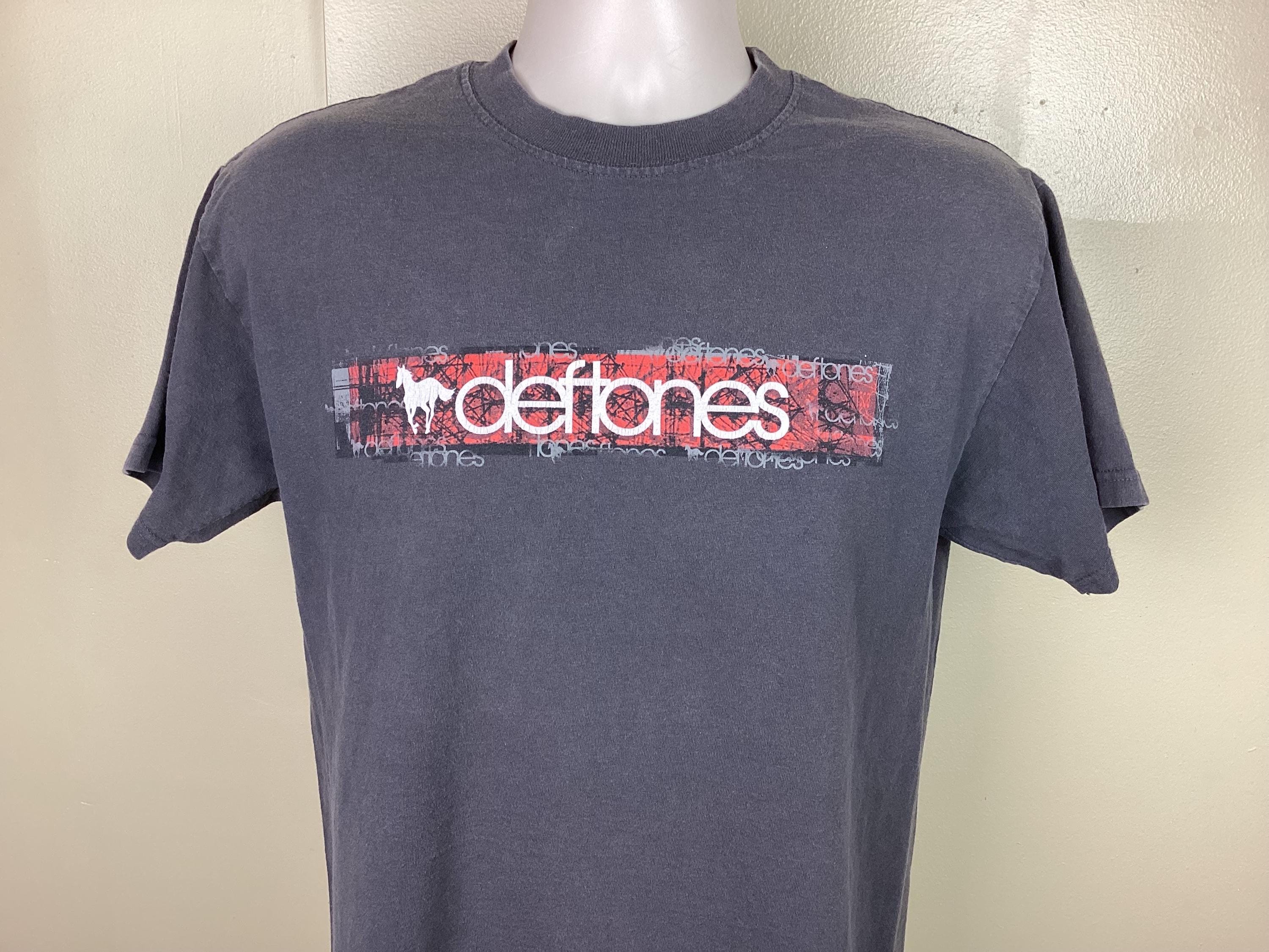 Vtg 2000 Deftones White Pony T-shirt Gray M Y2K Giant Tag Hard 