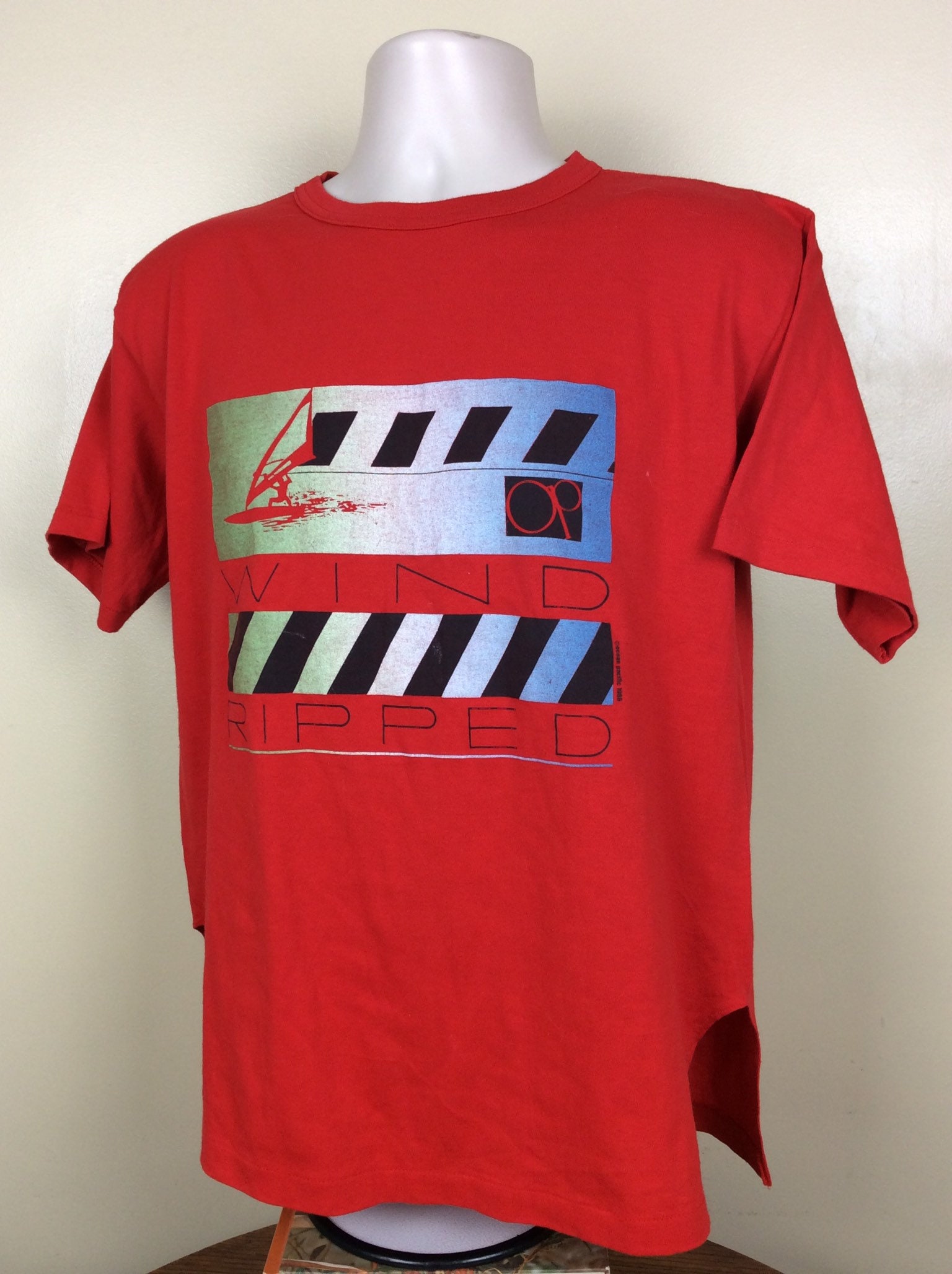 Vtg 1985 OP Ocean Pacific Windsurfing T-shirt Red M 80s Wind Vtg 1985 OP Ocean Pacific Windsurfing T-shirt Red M 80s Wind
