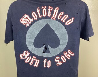 Vtg 1988 Motörhead T-shirt Black L 80s Motorhead Born to Lose