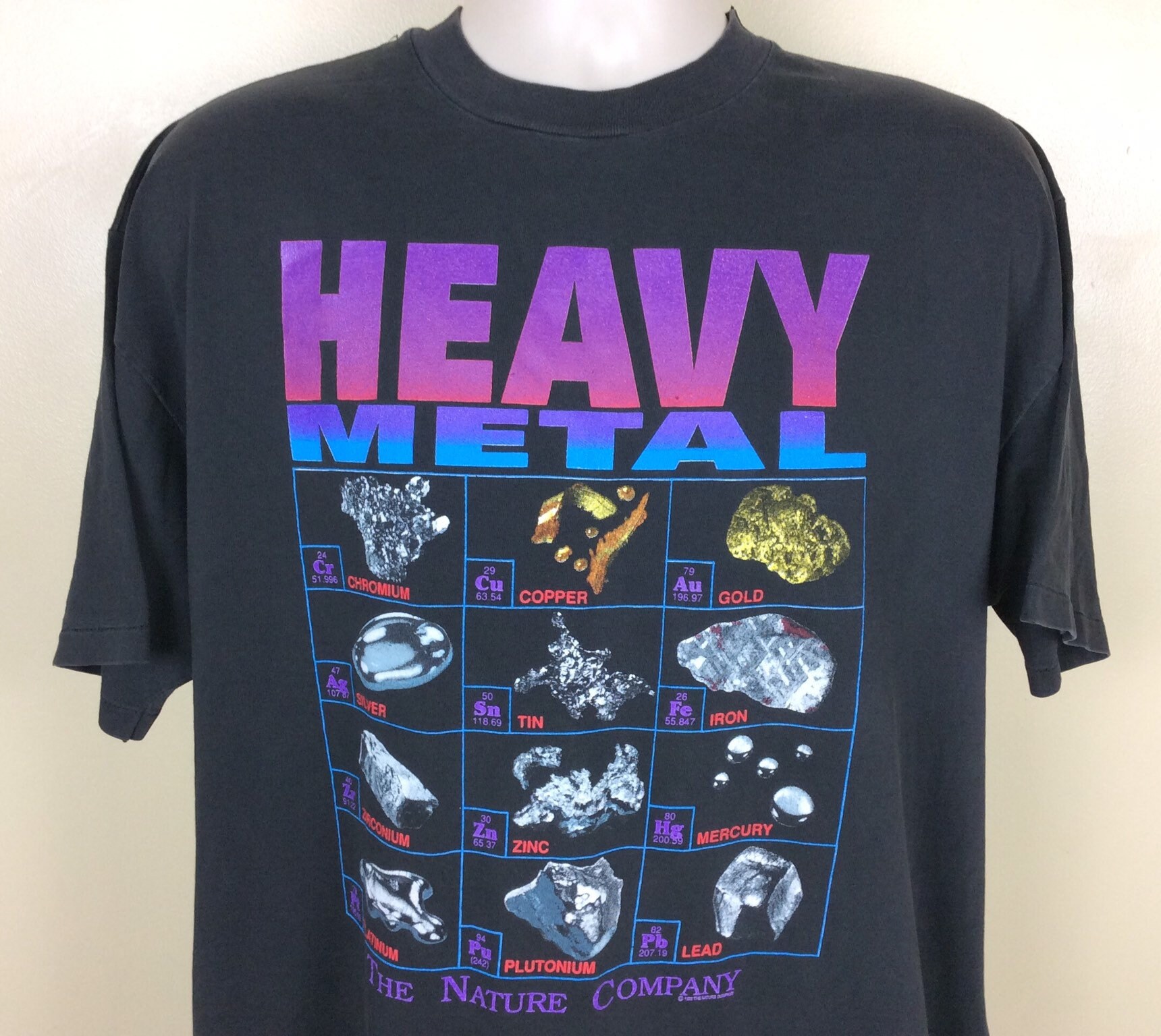 Vtg 1992 Heavy Metal the Nature Company T-shirt Black XL 90s Music 