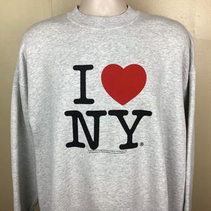 ヴィンテージ 90年代 I Love NY クルーネック スウェットシャツ ヘザー 