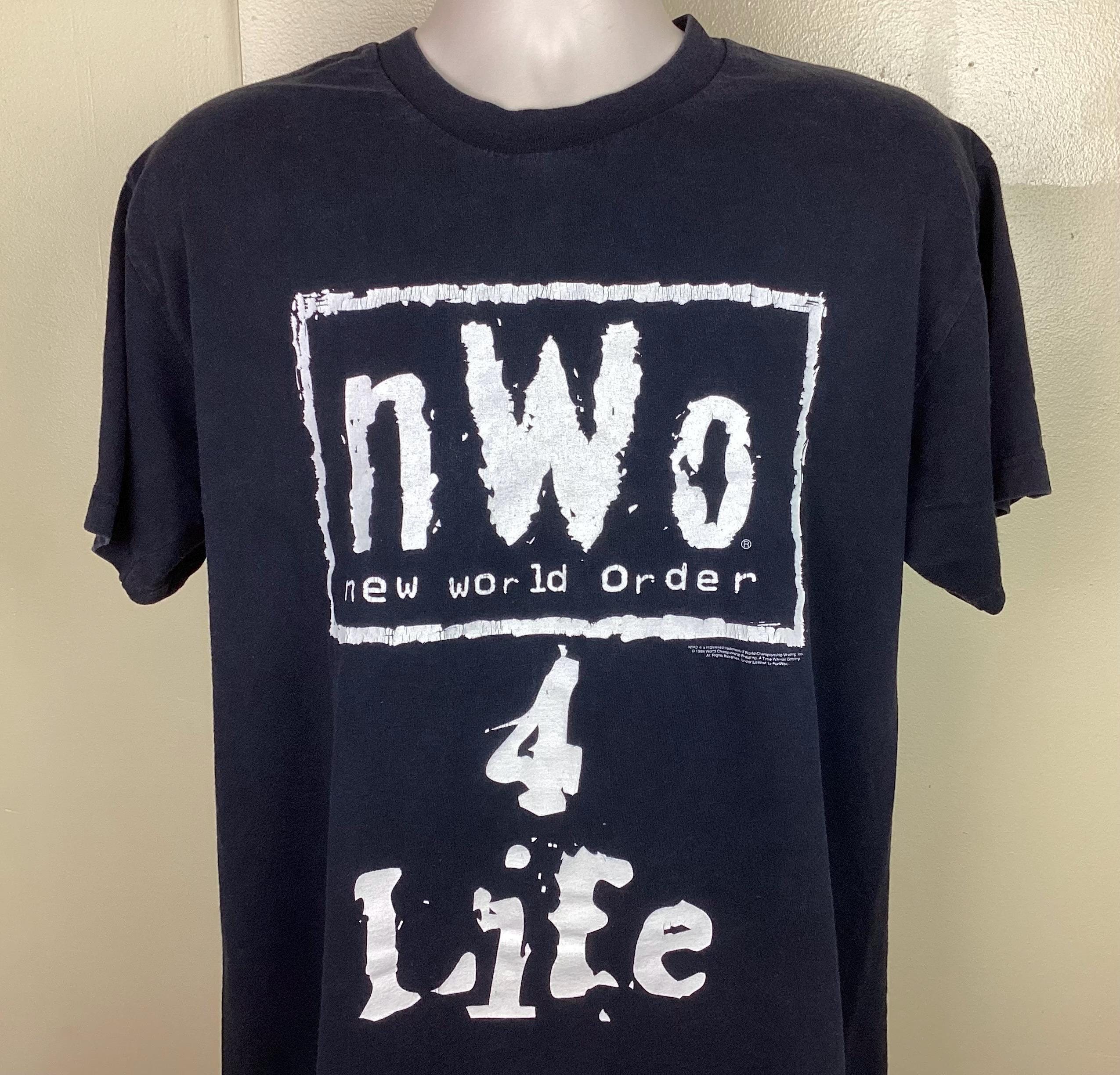 90s USA製 \"NWO × WCW プロレス Tee\" WCW NWO Wrestling Wolf Pack Vtg 90s Y2K Hogan Nash Logotel T