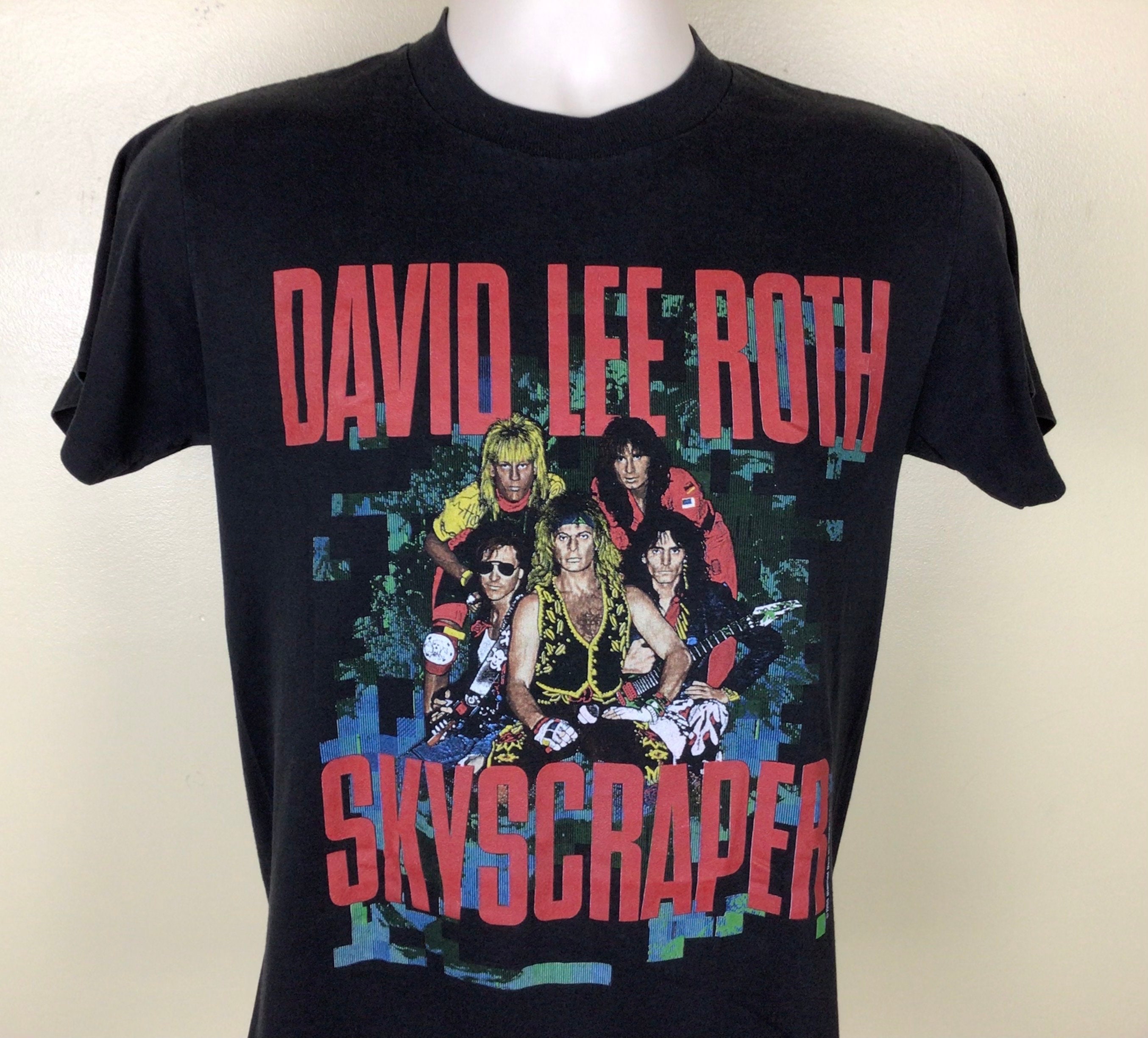 Vtg 1988 David Lee Roth Skyscraper Concert T-shirt Black S/M 80s