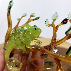 Glass Chameleon wall sculpture