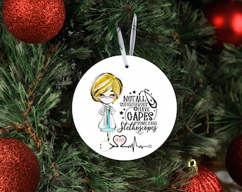 Healthcare Hero Christmas Ornament | Doctor Superhero Gift