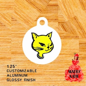 90’s Winking Cat Pet ID Tag