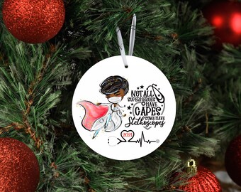 Doctor Superhero Christmas Ornament | Healthcare Hero Gift