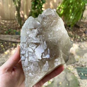Smokey Elestial Quartz Specimen: Minas Gerais Brazil Mineral Crystal (904g)
