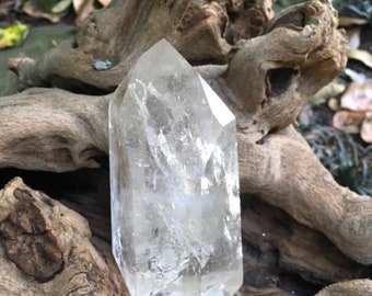 Brazilian Quartz Polished Clear Quartz Point 340g Minas Gerais Rainbows Metaphysical, Healing, Pagan, Wicca, Collection
