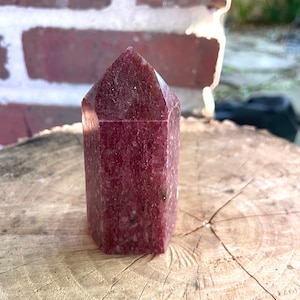 Red Aventurine/Hematite Included Quartz 172.4g Polished Point Specimen From Brazil